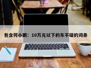 包含何小鹏：10万元以下的车不碰的词条